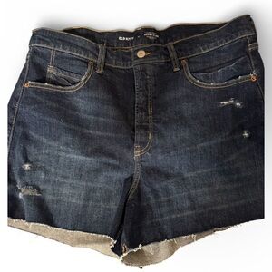 Old Navy Dark Wash Jean Shorts High Waisted